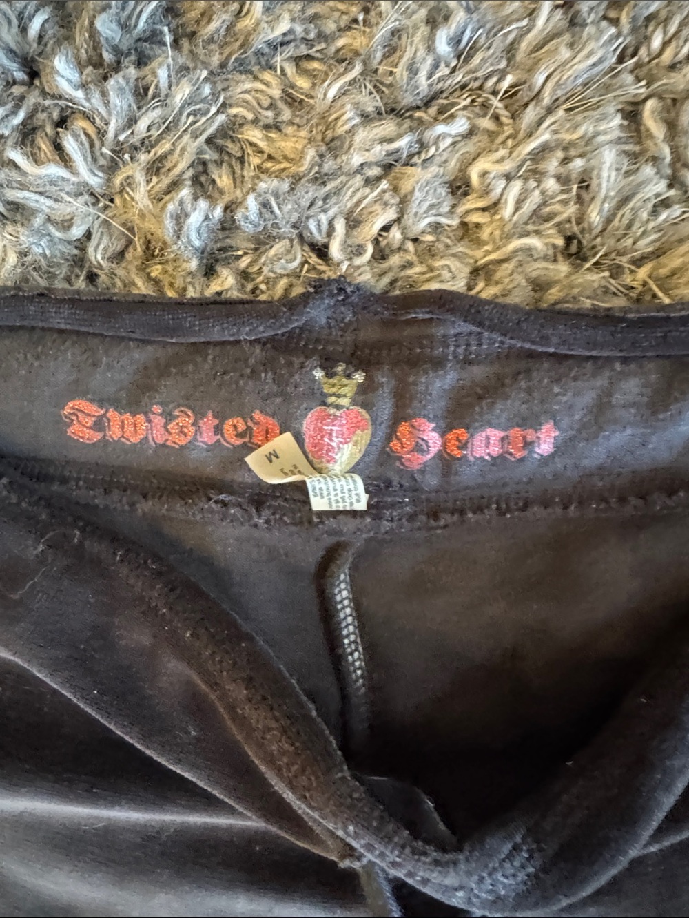 TWISTED HEART Black Velvet Flare Jeans - Picture 5 of 5